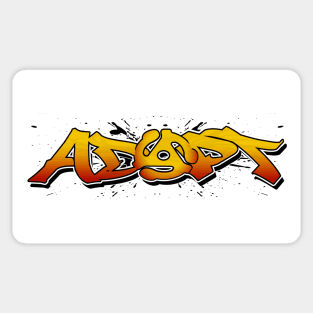 Adapt 45 (yellow to red fade with black splatter) Sticker